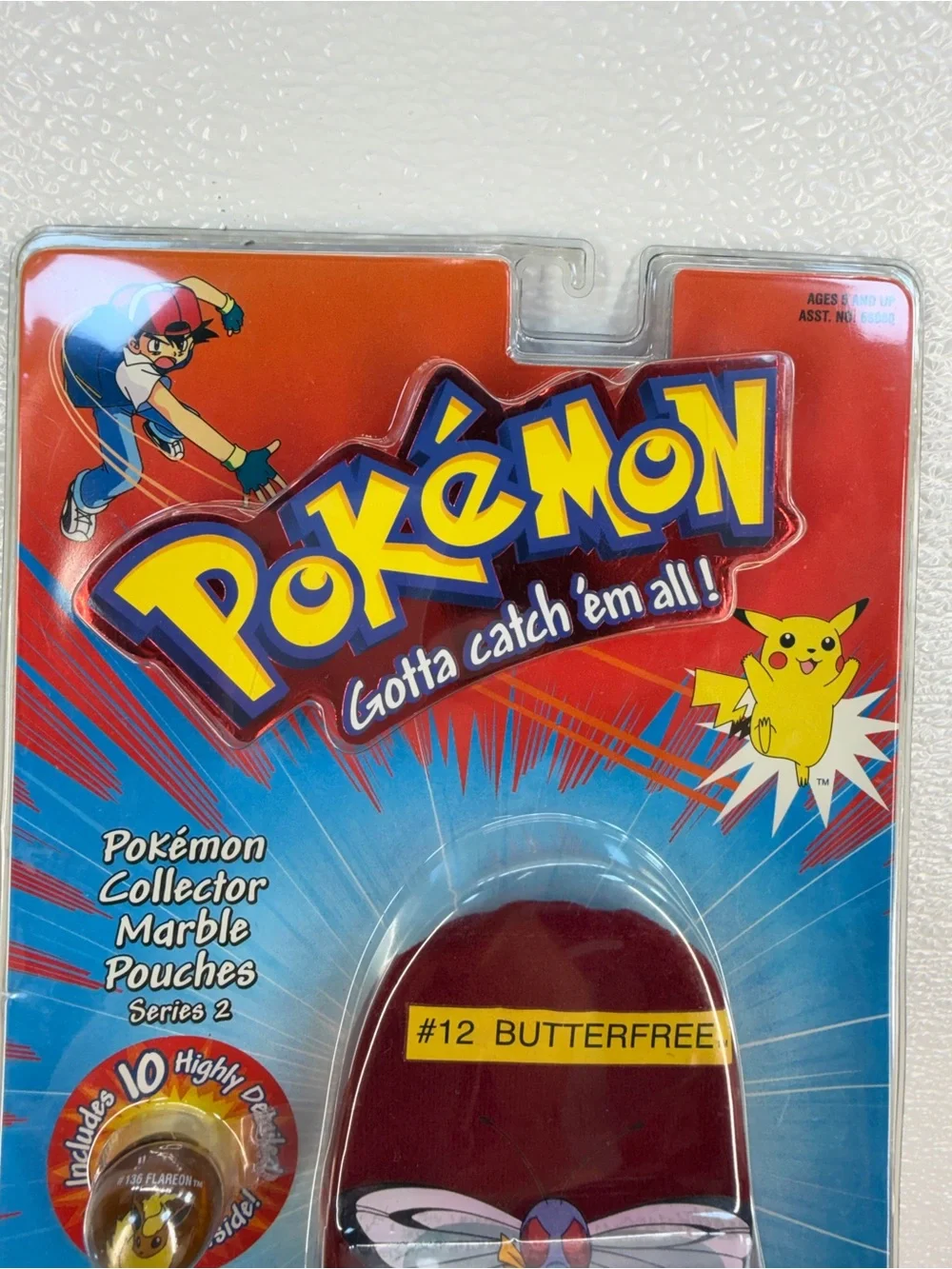 Vintage Pokémon Butterfree #12 Marble Pouch Series 2 Sealed Toy Biz